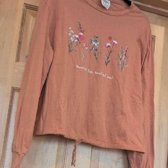 Dirty Laundry Orange Long Sleeve Graphic Sweatshirt - Picture 4 of 5